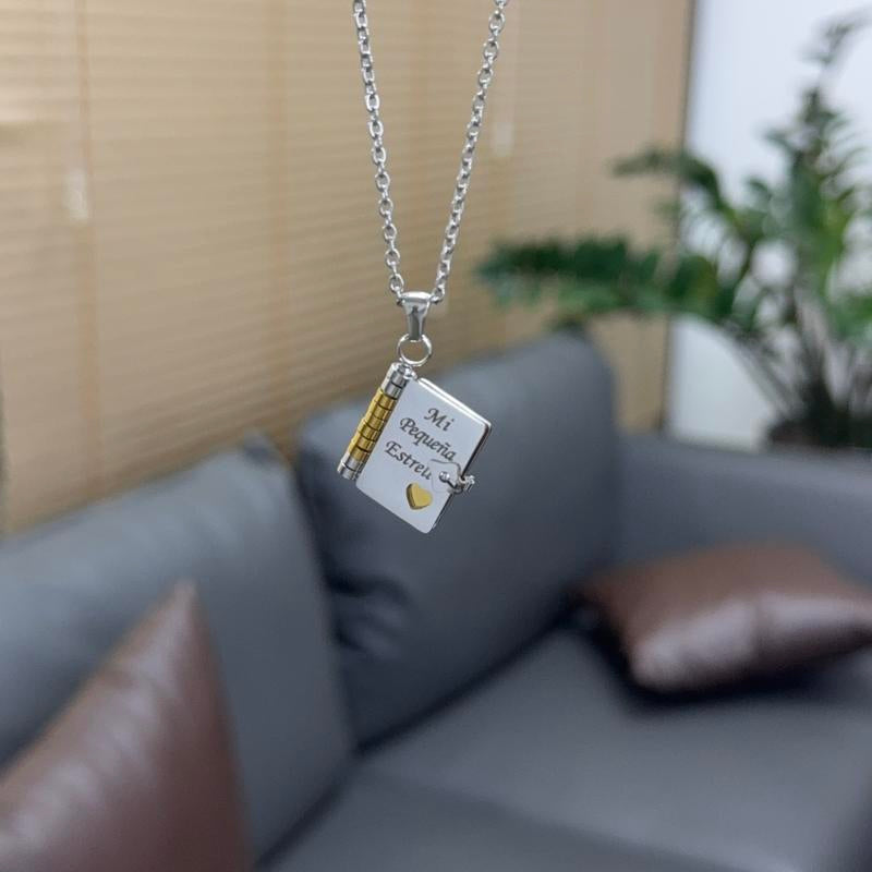 My Little Star Book Necklace for Daughter – Meaningful Jewelry Gift for Birthday, Graduation, or Special Occasions