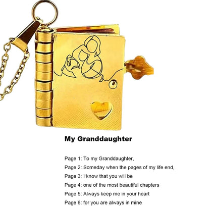 Christmas Ideal Gifts For Son My Champion Book Necklace Openable Pages My Little Star Stainless Steel Engraved Message Necklace