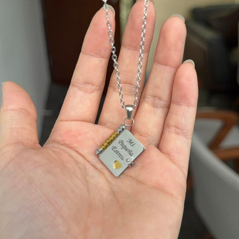 My Little Star Book Necklace for Daughter – Meaningful Jewelry Gift for Birthday, Graduation, or Special Occasions